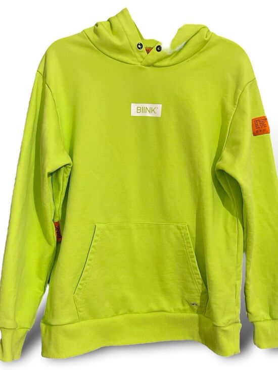 BIINK Other - Biink Neon Yellow Green Hoodie Size XL Unisex Graphics Logo No Hoodie String